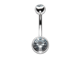 DOUBLE JEWELLED NAVEL BARBELL